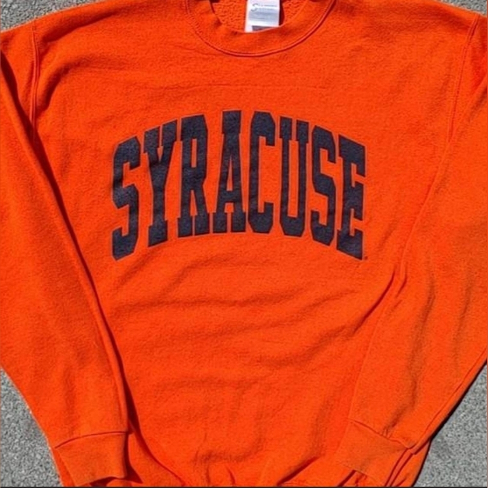 Vtg 1990s NCAA Syracuse Orangemen Made in USA Crew Neck Sweatshirt (L) - Picture 2 of 9